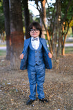 4pcs ice Blue suit (Coat+Pant+waistcoat+Bow) - CPS 003