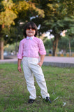 4pcs Cream White suit (Coat+Pant+Shirt+Bow) - CPS 004