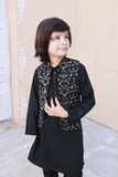 Black Embroidered Waistcoat Suit - V26