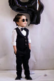 4pcs Black suit (WaistCoat+Pant+Shirt+Bow) - CPW 005