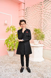 Black Jamawar Sherwani - S9