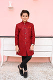 Maroon Sequence Sherwani - S8