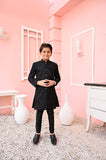 Black Mysore Sequence Sherwani - S11