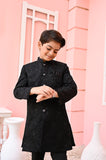 Black Mysore Sequence Sherwani - S11