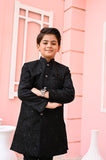 Black Mysore Sequence Sherwani - S11