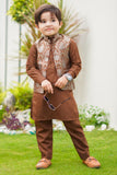 Gold Brown Waistcoat Suit EW16