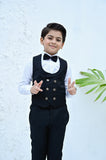4pcs Black suit (WaistCoat+Pant+Shirt+Bow) - CPW 005