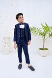 5pcs Blue suit (Coat+Waistcoat+Pant+Shirt+Bow) - CPS 002