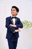 4pcs Sequence Blue suit (Coat+Pant+Shirt+Bow) - SCP 008