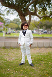 5pcs White Suit (Coat+Waistcoat+Pant+Shirt+Bow) CPS 009
