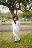 5pcs White Suit (Coat+Waistcoat+Pant+Shirt+Bow) CPS 009