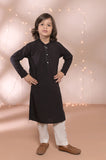 Dotted Black Cotton Kurta - K22