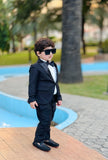 4pcs sequence Black suit (Coat+Pant+Shirt+Bow) - SCP 007
