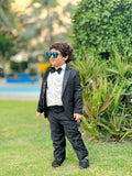 4pcs sequence Black suit (Coat+Pant+Shirt+Bow) - SCP 007