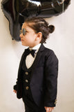 5pcs Black suit (Coat+Waistcoat+Pant+Shirt+Bow) - CPS 001