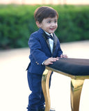 4pcs Sequence Blue suit (Coat+Pant+Shirt+Bow) - SCP 008