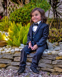 5pcs Black suit (Coat+Waistcoat+Pant+Shirt+Bow) - CPS 001