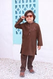 Choclate Brown Designing Kurta Trouser-AH 001