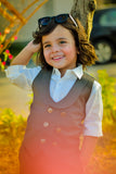 4pcs Dark Grey suit (Coat+Pant+waistcoat+Bow) - CPS 008