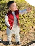 Red Sequence Waistcoat EW38