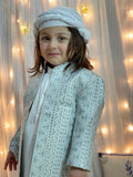 Grey Long Open Sherwani S25